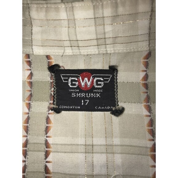 vintage 50s TOGS GWG GREAT WESTERN GARMENT Union Made Western Snap Shirt 17-33 - Picture 2 of 7